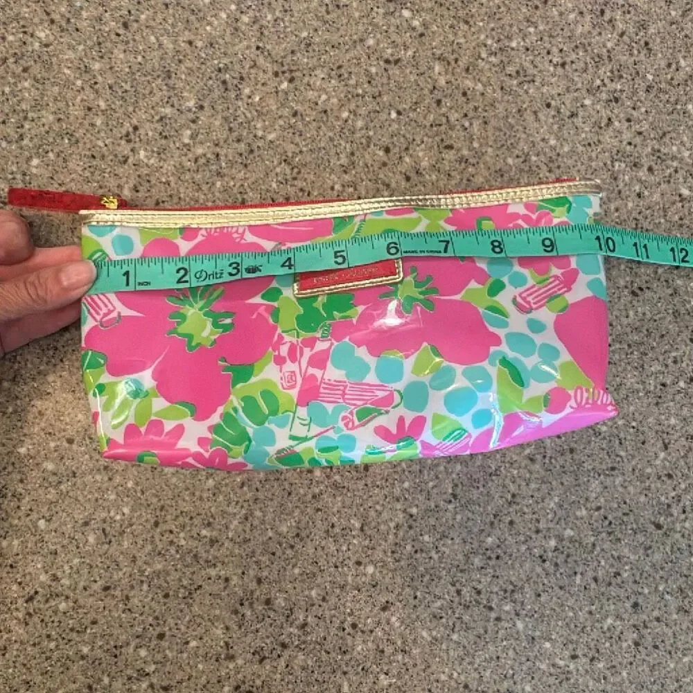 LILLY PULITZER X ESTEE LAUDER Pink Green Floral Lipstick Mascara Print Makeup Zi